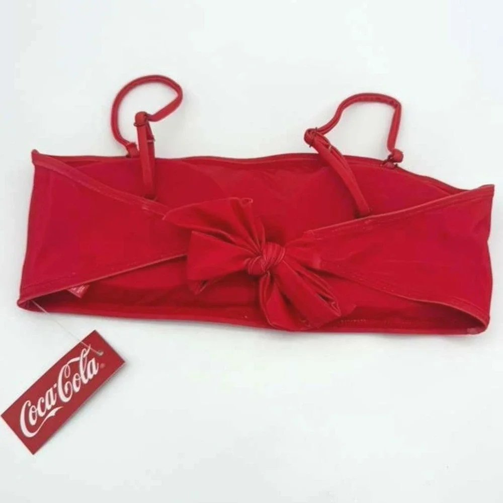 Coca-Cola Red‎ Bikini Top Logo Print Swimwear – Women's Size XL – Brand New